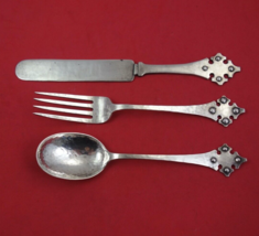 Fourteenth Century by Shreve Sterling Silver Junior Set 3-pc knife FH AS 7 1/4&quot; - £396.53 GBP