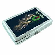 Wolf Holiday Pun Em1 Hip Silver Cigarette Case Id Holder Metal Wallet 4&quot;... - £6.25 GBP