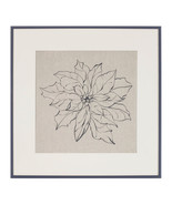Framed Poinsettia Print Under Glass 20&quot;SQ - $1,560.56 MXN