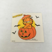 Vintage Garfield the cat Halloween fall decorative window cling cat pump... - $19.75