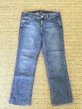 White House Black Market Jeans Size 4 30 x Blanc Crop Leg Medium Wash Bl... - $10.00