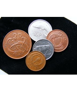 Gift Bag Of 5 Authentic Irish Decimal Animal Coins In A Plush Velvet Pouch - $7.99