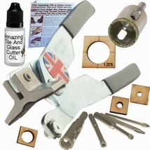 Stained Glass Cutters Tools Glass Drill Bits and Hole Saw for Glass Bottle Light - £62.62 GBP
