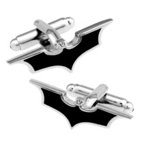 Batman Cufflinks Dark Knight Superhero Comic Book Fan With Gift Bag Bat Shape - $11.95