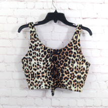 Zaful Bikini Top Womens 10 Animal Print Knotted Padded Boho Top Only - £13.49 GBP