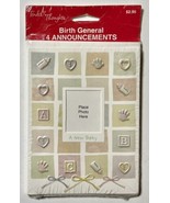 Tender Thoughts Cute Unisex Baby General Birth Announcements 4 Cards/Env... - $215.15 MXN