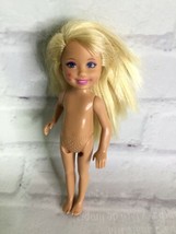 2010 Mattel Chelsea Doll Sister of Barbie Blonde Hair Nude Pink Heart On Face - £9.79 GBP