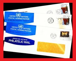 ZAYIX - United Nations / UN covers (3) 1980-81 Anti-Smoking / Development slogan - £1.17 GBP