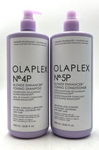 Olaplex No. 4P Blonde Enhancer Toning Shampoo &amp; No.5P Conditioner 33.8 oz Duo - £109.98 GBP