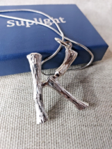 Twig Initial &#39;K&#39; Necklace On Snake Chain - $39.69 CAD