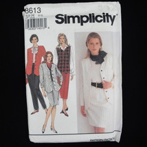 Simplicity 8613 Pants Slim Straight Wiggle Skirt Lined Jacket Vest Misses 6 8 10 - £2.32 GBP