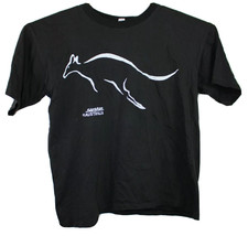 Vintage Kangaroo Australia Black Single Stitch  Wildlife T Shirt Adult XL - $19.34