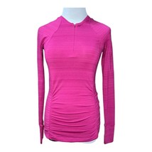 Athleta Pacifica Contoured Vibrant Fuscia Long Sleeve Shirt Size XXS Bac... - $16.74