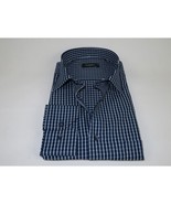 Men&#39;s Shirt By CASILA Turkey Cotton Blend Long Sleeves 502050-03 Navy Ch... - $39.99