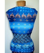 Turquoise Hawaiian Tropical Print Nylon Lycra Stretch Fabric 1 Yard 18 I... - £24.99 GBP