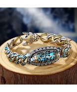 QN High-end Six-character Mantra Ring Retro Men&#39;s and Women&#39;s Bracelet  ... - £18.07 GBP