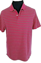 Club Room Polo Shirt Men&#39;s Size Large Estate Performance Casual Striped Travel - £7.61 GBP