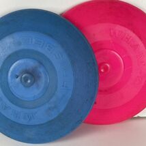 Wham-O Frisbee 1966 Vintage Flying Disc Lot of 2 Blue, Pink Outdoor Toy - $10.49