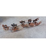 Sleigh And Reindeer w/ Santa  Candle Holder Metal new with tags - $335.21 MXN