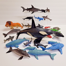 Toys R Us Chap Mei Killer Whale Orca &amp; 21+ Deep Sea Ocean Rubber Plastic Toys - £58.71 GBP