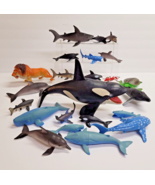 Toys R Us Chap Mei Killer Whale Orca &amp; 21+ Deep Sea Ocean Rubber Plastic... - £58.24 GBP