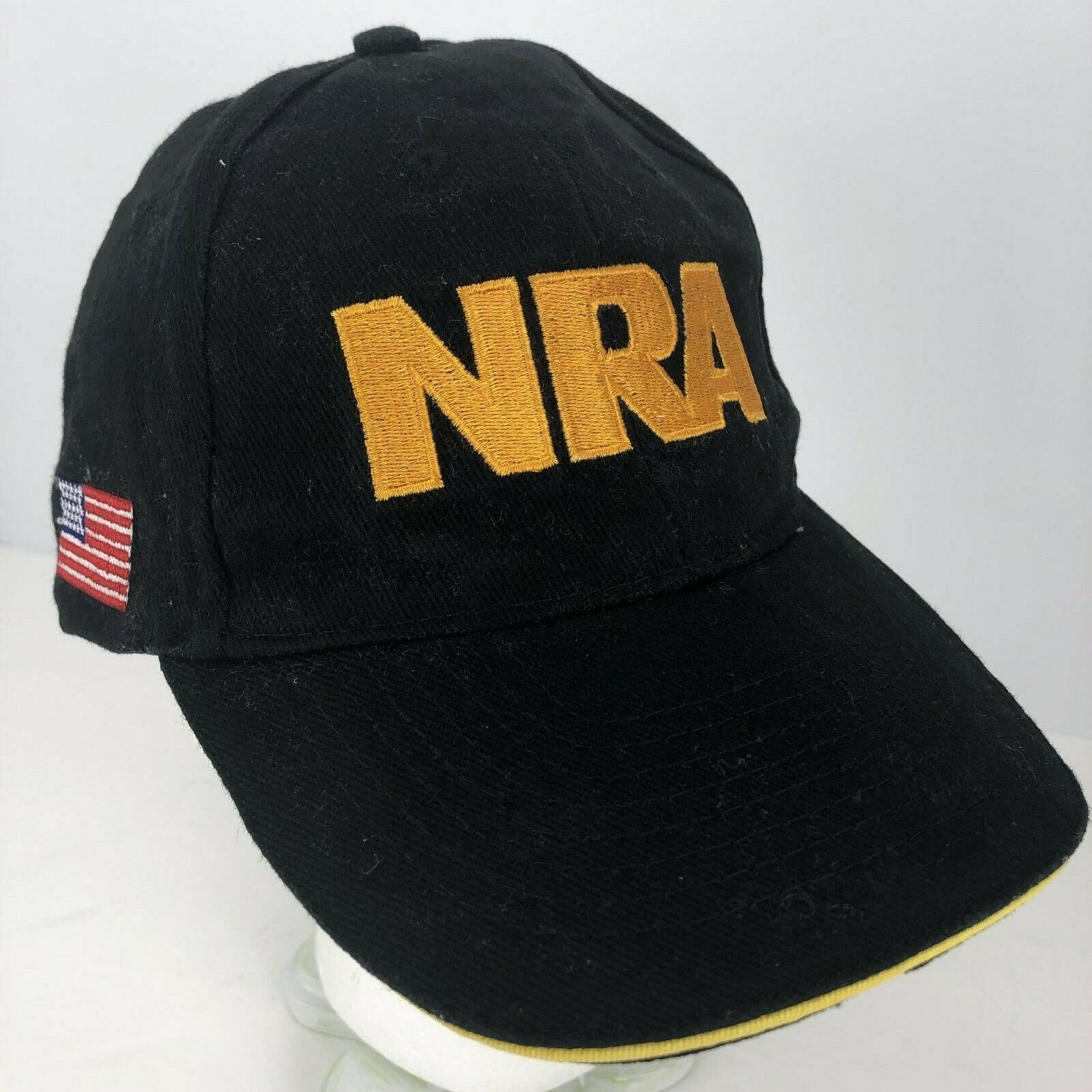 NRA National Rifle Association Cap Hat Black USA Flag Patriotic Embroidered Item image 4