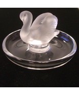 Lovely Lalique Crystal Swan Pin~Ring~Ash Tray~Signed~Mint~Guaranteed~Aut... - £107.65 GBP