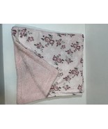 Kyle &amp; Deena Pink Cream flower floral Sherpa Baby Blanket Lovey - £11.97 GBP
