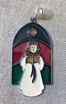 Vintage Choir Singer In Church Stained Glass Pewter Frame Suncatcher - £7.03 GBP