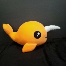 Narwhal Plush Stuffed Animal Horn Whale Orange White Peek a Boo Toys Sof... - £11.66 GBP