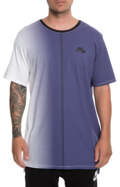 NIKE Dip Dye Foam T-Shirt sz L Large White Varsity Purple - $39.90