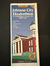 Superior Map Johnson City Elizabethton Washington County Tennessee Foldi... - $6.00