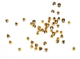 Brass Tapered Conehead Beads Fly-Tying Hareline (3/16” Small)  49 Pcs  #481 - $6.48