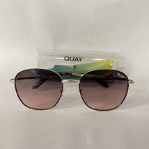 New Quay Australia Jezabell Round Sunglasses Gold Brown - $84.15