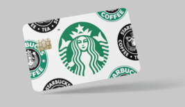 STARBUCKS , 2 pc credit card skin &amp; DEBIT CARD,TROLLEY &amp; GYM,STICKER - $7.99