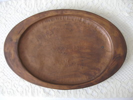 Vintage Hand Hammered Knob-Footed Oval Copper Tray - £25.20 GBP