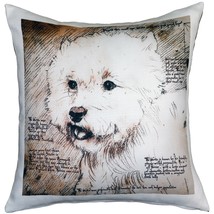 Westie Terrier 17x17 Dog Pillow, with Polyfill Insert - £40.26 GBP