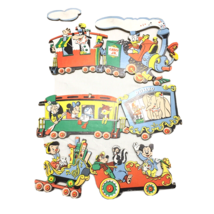 Vintage Walt Disney Casey JR Circus Train Wall Plaques Decor Cutouts 4 p... - £26.62 GBP