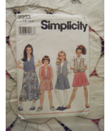 7233 Vintage Simplicity SEWING Pattern Childs Vest Skirt UNCUT Casual Pl... - £5.07 GBP