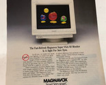 Vintage Magnavox Computer Monitor print Ad 1989 Pa1 - £6.25 GBP