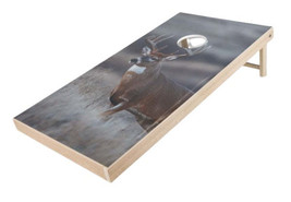WHITETAIL DEER BUCK CORNHOLE - Deluxe Poly Lumber Game Set - £431.00 GBP