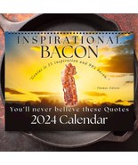 FUNNY BACON Calendar 2024 | Inspirational Quotes Irreverent Parody Humor Foodie  - £27.54 GBP
