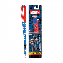 Captain America Red White and Blue Lanyard Blue - £7.10 GBP