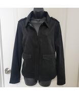 KUT From The Kloth Women&#39;s XXL 2XL Faux Suede Moto Jacket Black Zip Snap... - $601.53 MXN