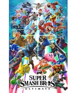 Super Smash Bros Ultimate Poster Video Game Print 14x21&quot; 24x36&quot; 27x40&quot; 3... - £8.62 GBP+