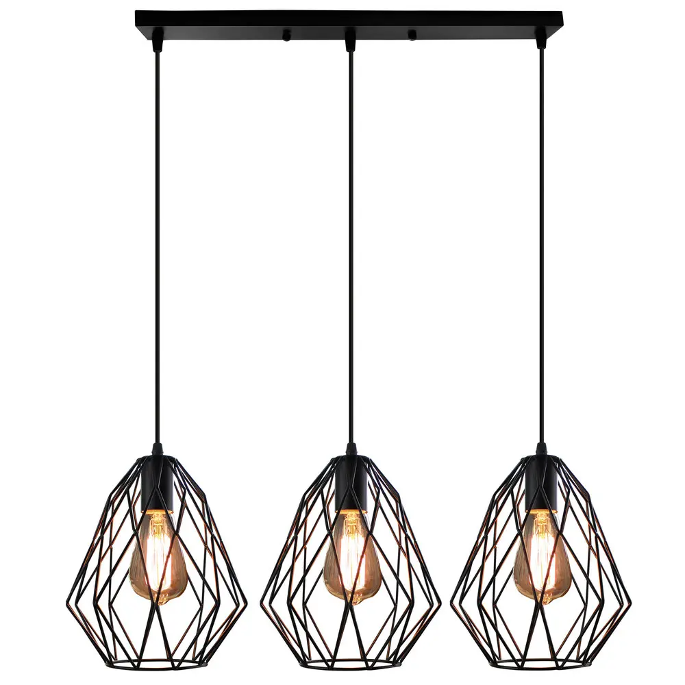  1/3 Heads LED Pendant Light Vintage  Lustre Suspension Ceiling Hanging Lamp for - £182.09 GBP