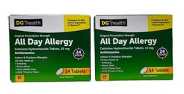 DG Health All Day Allergy 14 Tablets Pack of 2 Exp 3/2025 - £15.65 GBP