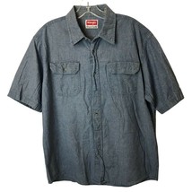 Wrangler Men&#39;s Premium Quality Short Sleeve Button-Down Shirt (Size Large) - £27.01 GBP