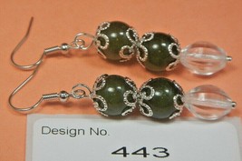 Emerald  -Gemstone Earring-Energy Jewelry-Facilitate-Love, domestic bliss-444 - £4.64 GBP