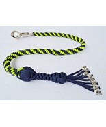 Paracord Motorcycle Biker Whip Get Back whip 1&quot; Ball &amp; Skulls 36&quot; NEON /... - $29.99
